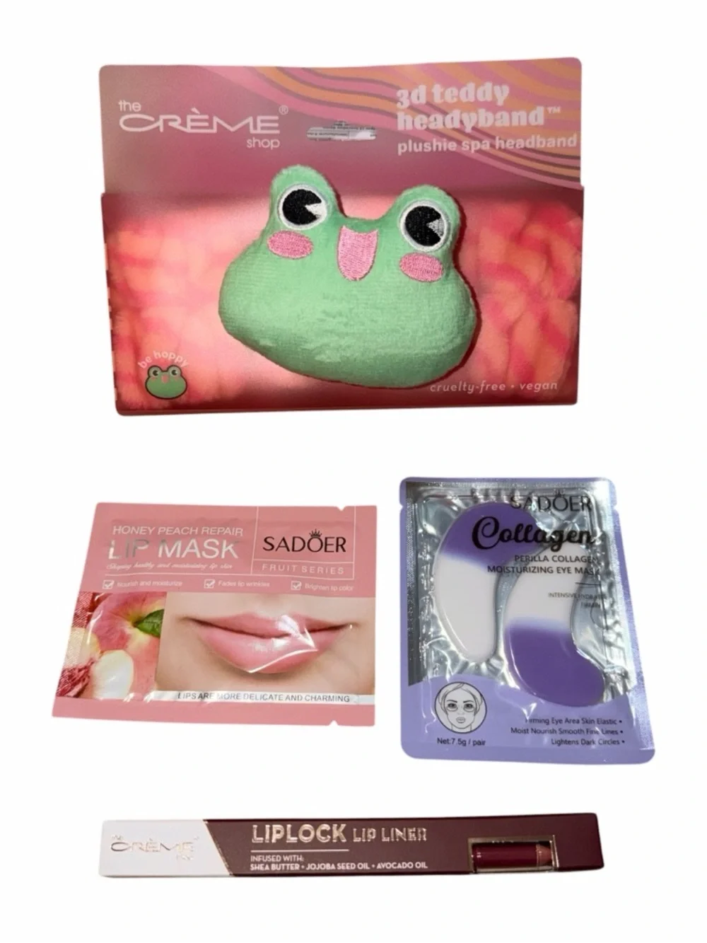 The Crème Shop Green Frog 3D Teddy Plush Skincare Headband - Picture 4 of 4